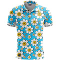 Polo da uomo Golf Rowdies Happy Flower