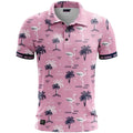 Polo da uomo Golf Rowdies Flamingos &amp; Palm Trees