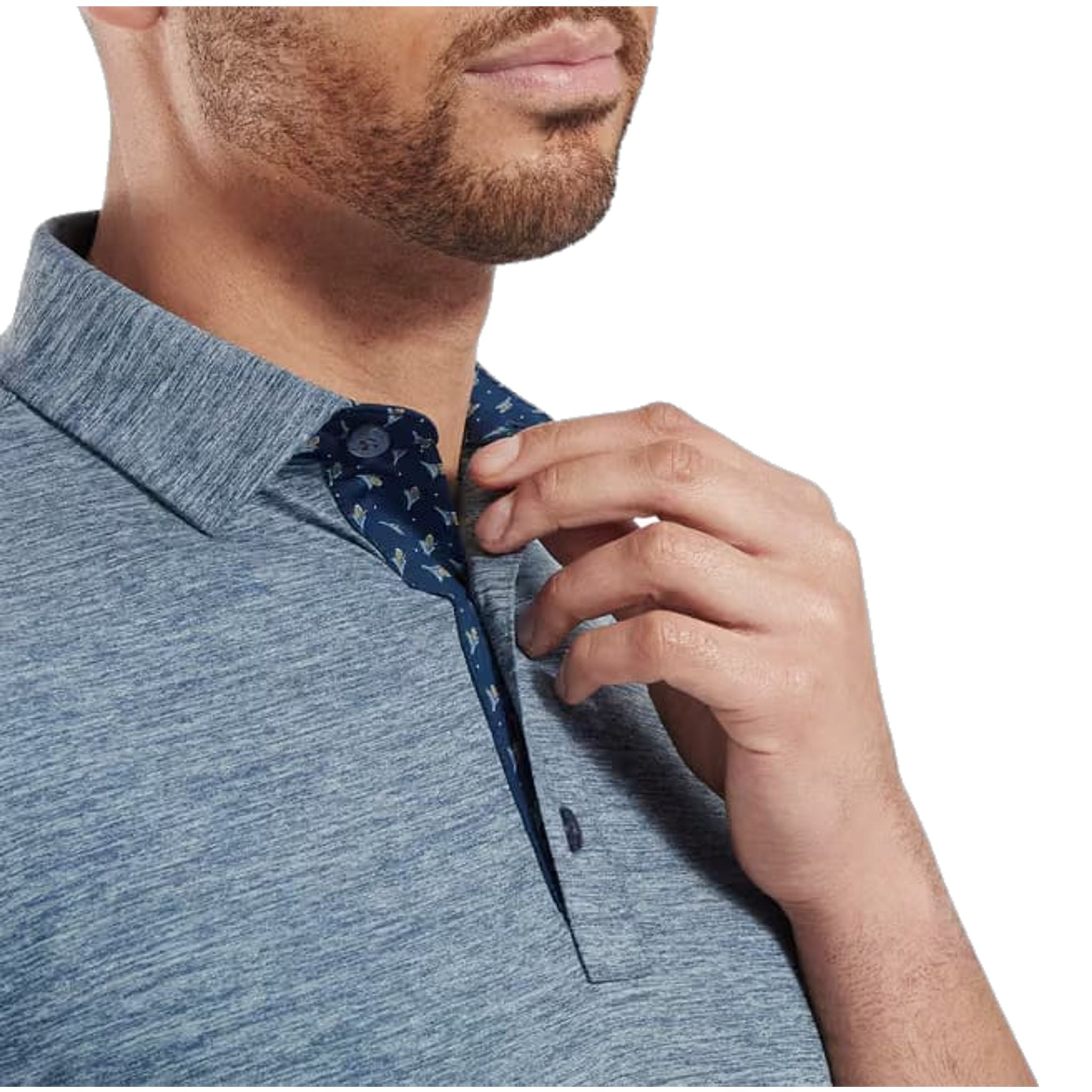 Footjoy Heather Lisle with Trim Polo Herren