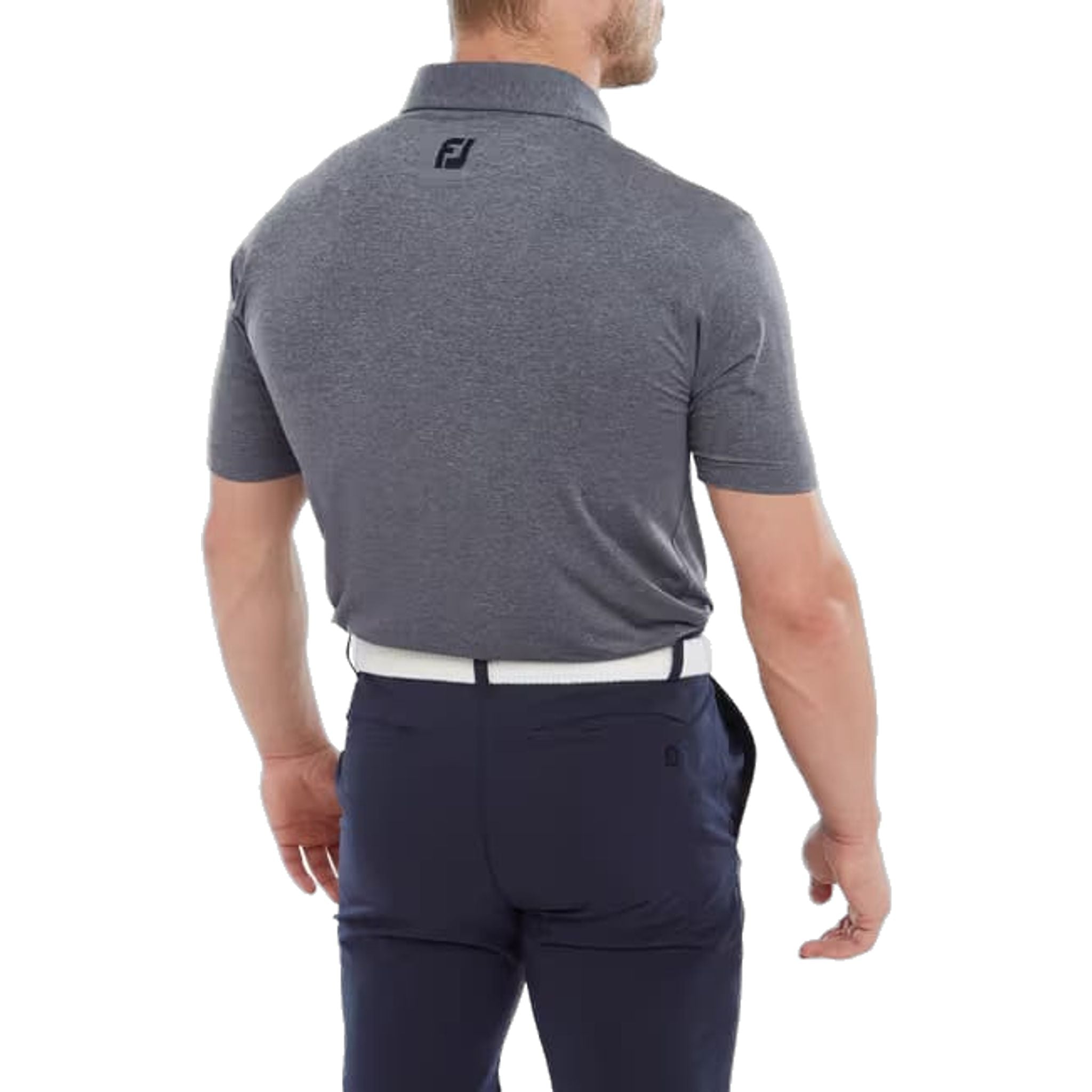 Polo da uomo Footjoy Heather Self Collar Lisle