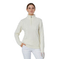 Pullover sportivo foderato con trecce da donna