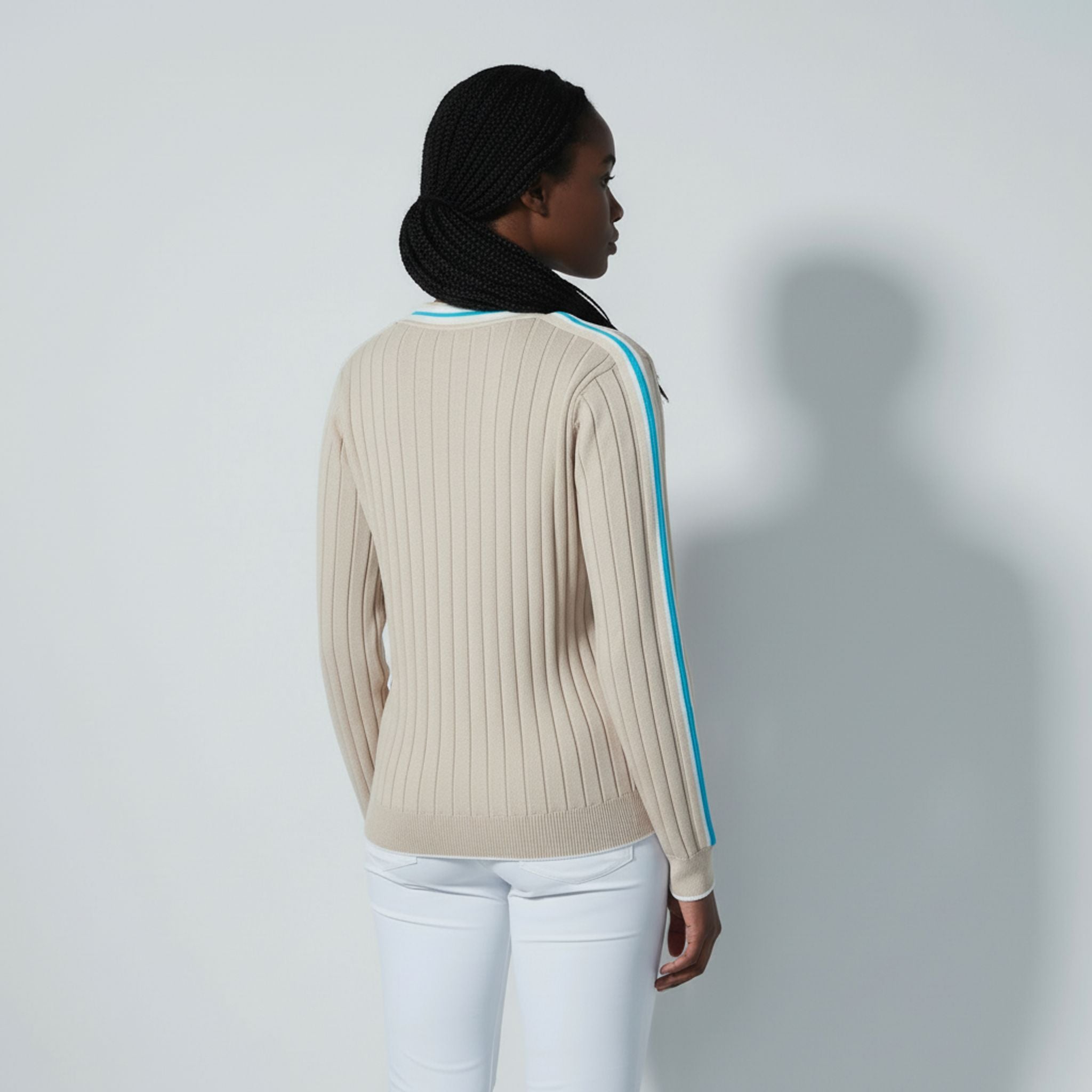 Pullover quotidiano con maniche a righe