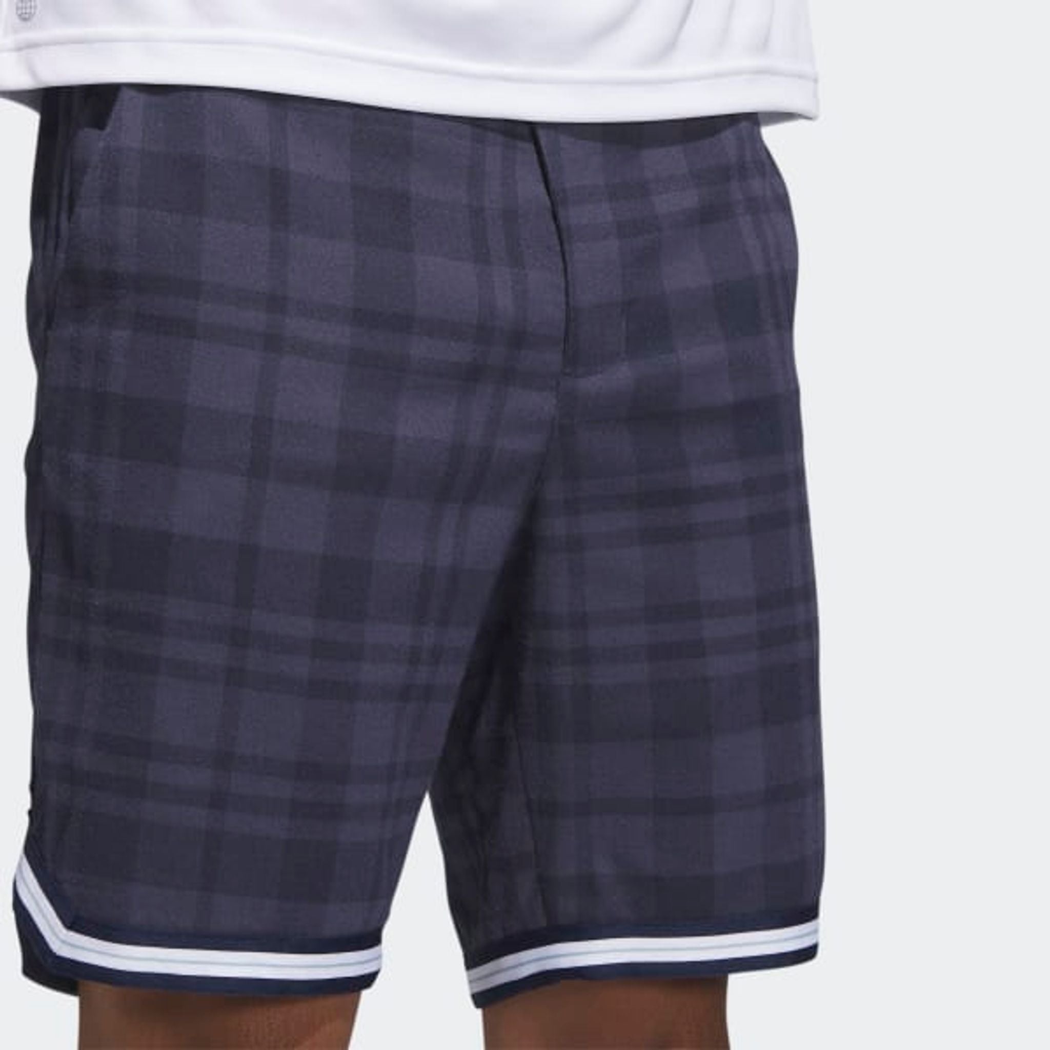 Pantaloncini a quadri Adidas da uomo cromati/blu M