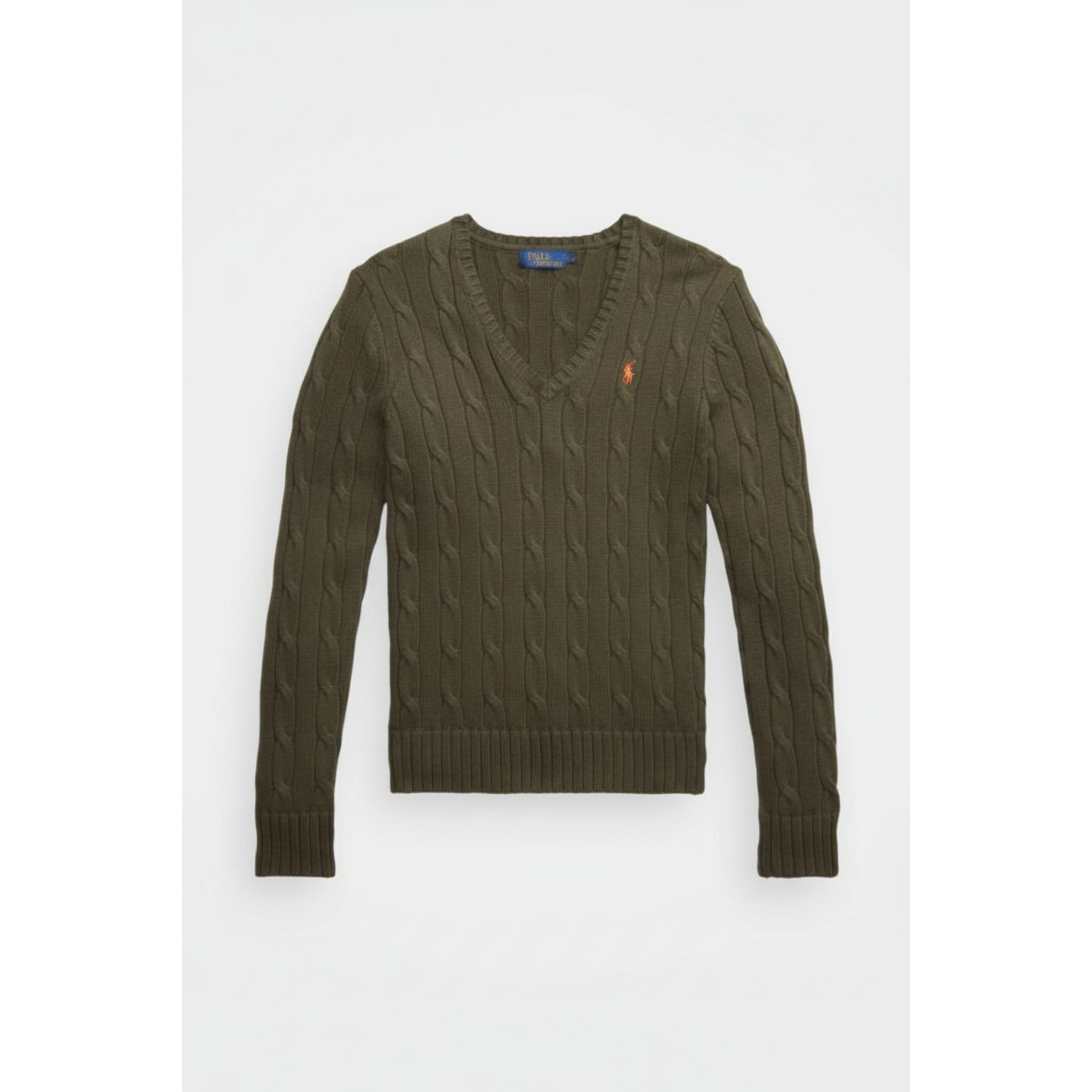 Maglione a maniche lunghe con scollo a V Ralph Lauren da donna