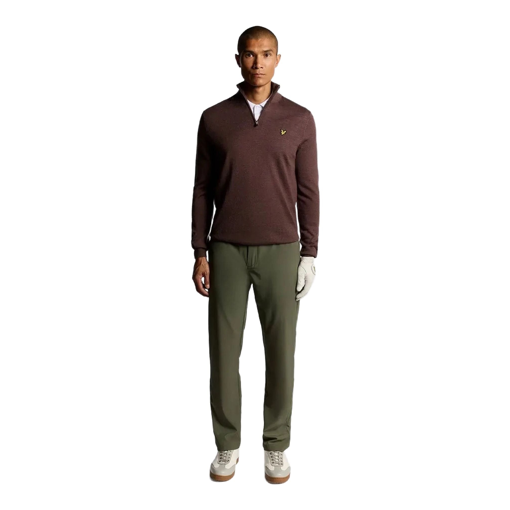 Lyle & Maglione con zip a 1/4 Scott da uomo