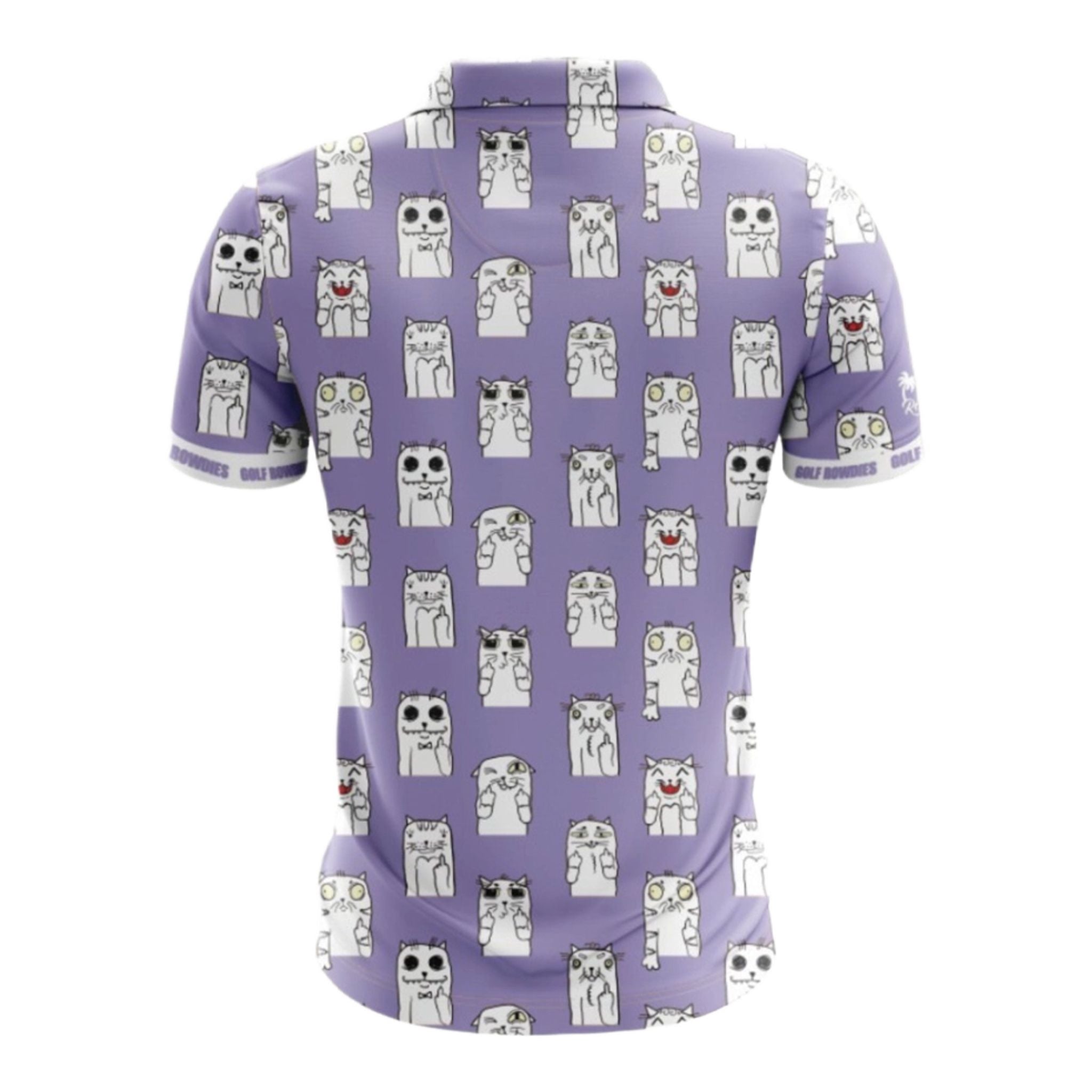 Polo da uomo Golf Rowdies Middlefinger Cat