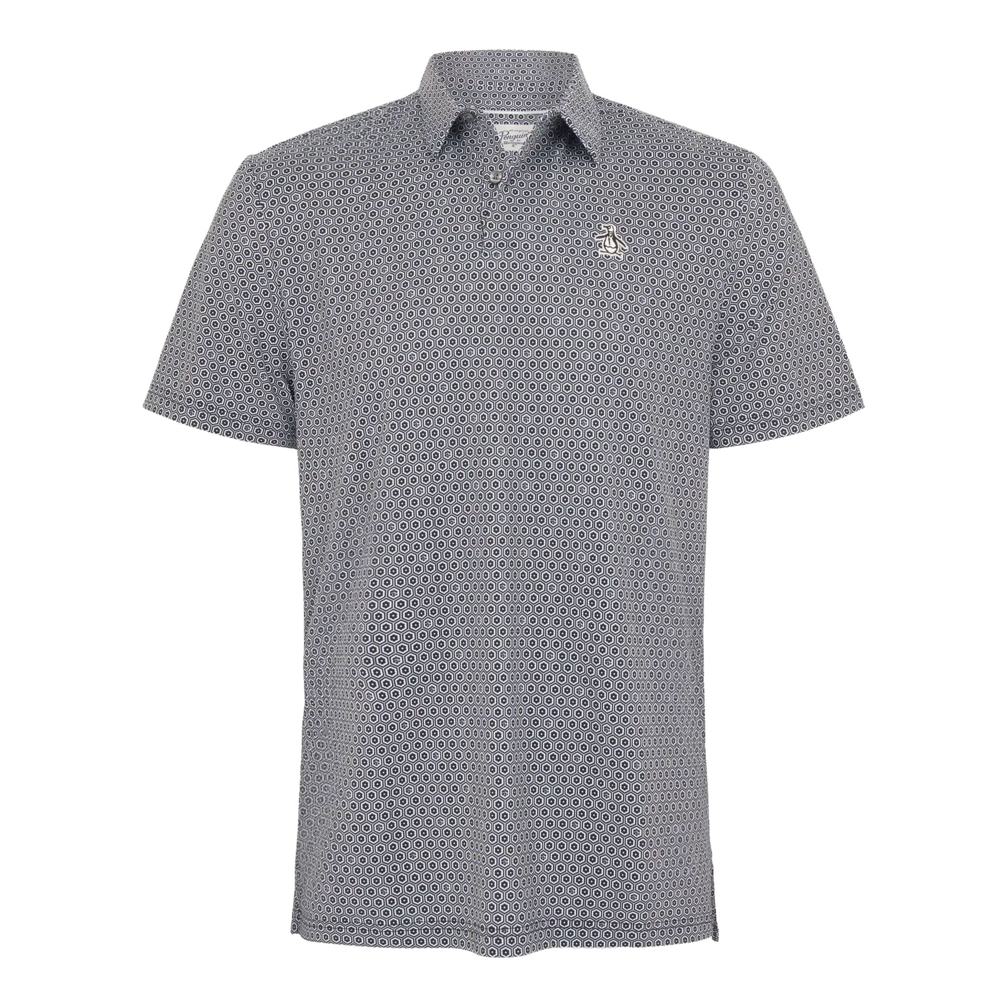 Polo da uomo con stampa geometrica floreale All Over Heritage Original Penguin
