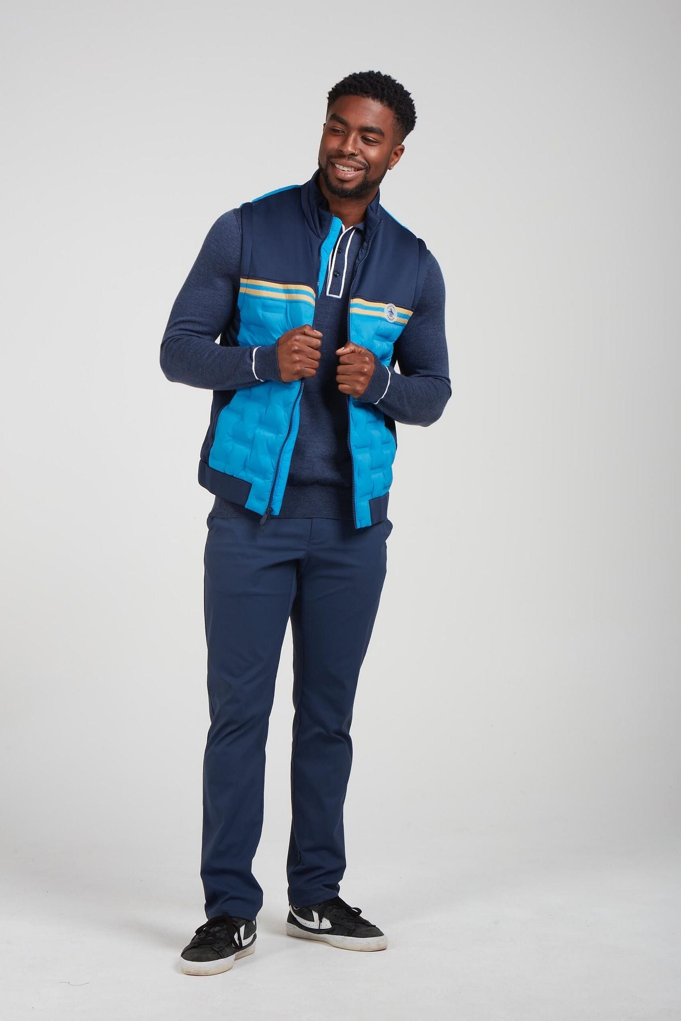 Gilet isolante Original Penguin Mixed Media Block da uomo