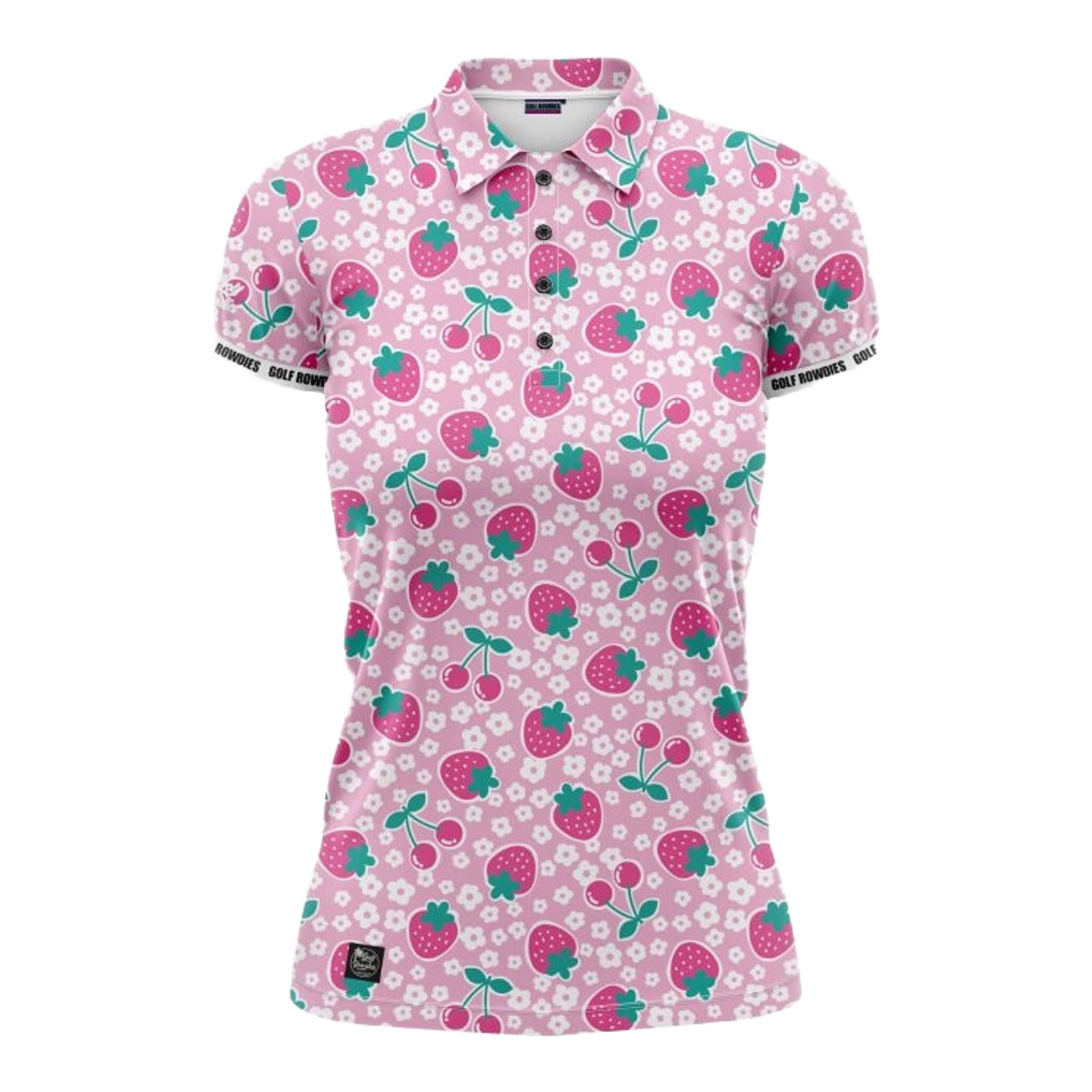 Polo da donna Golf Rowdies Strawberry