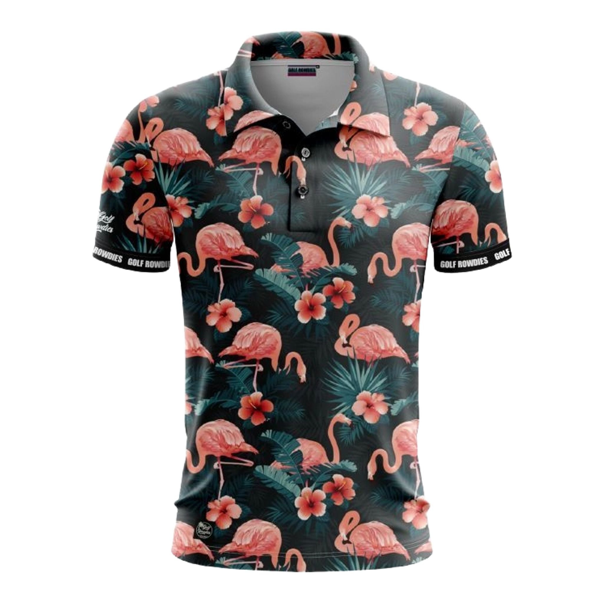 Polo Golf Rowdies Flamingo da uomo