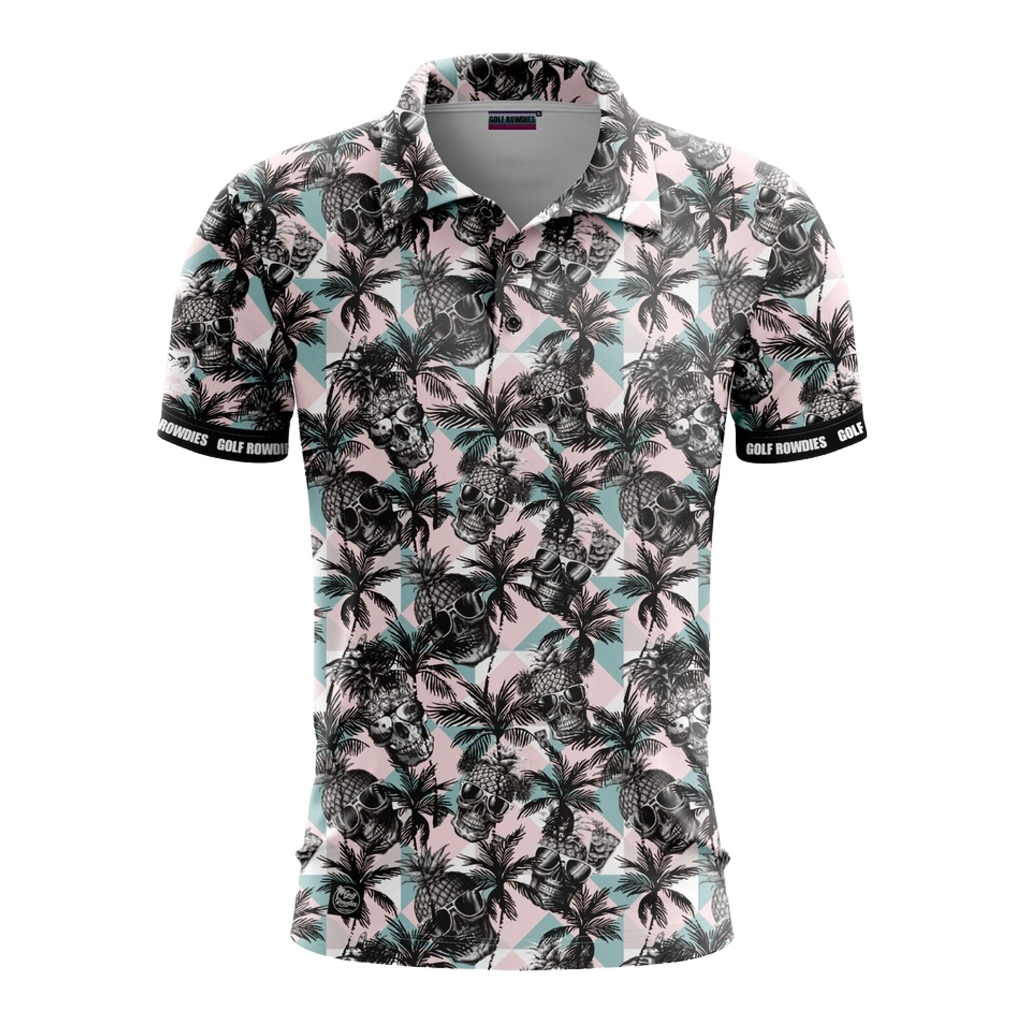 Polo da uomo Golf Rowdies Cool Pineapple