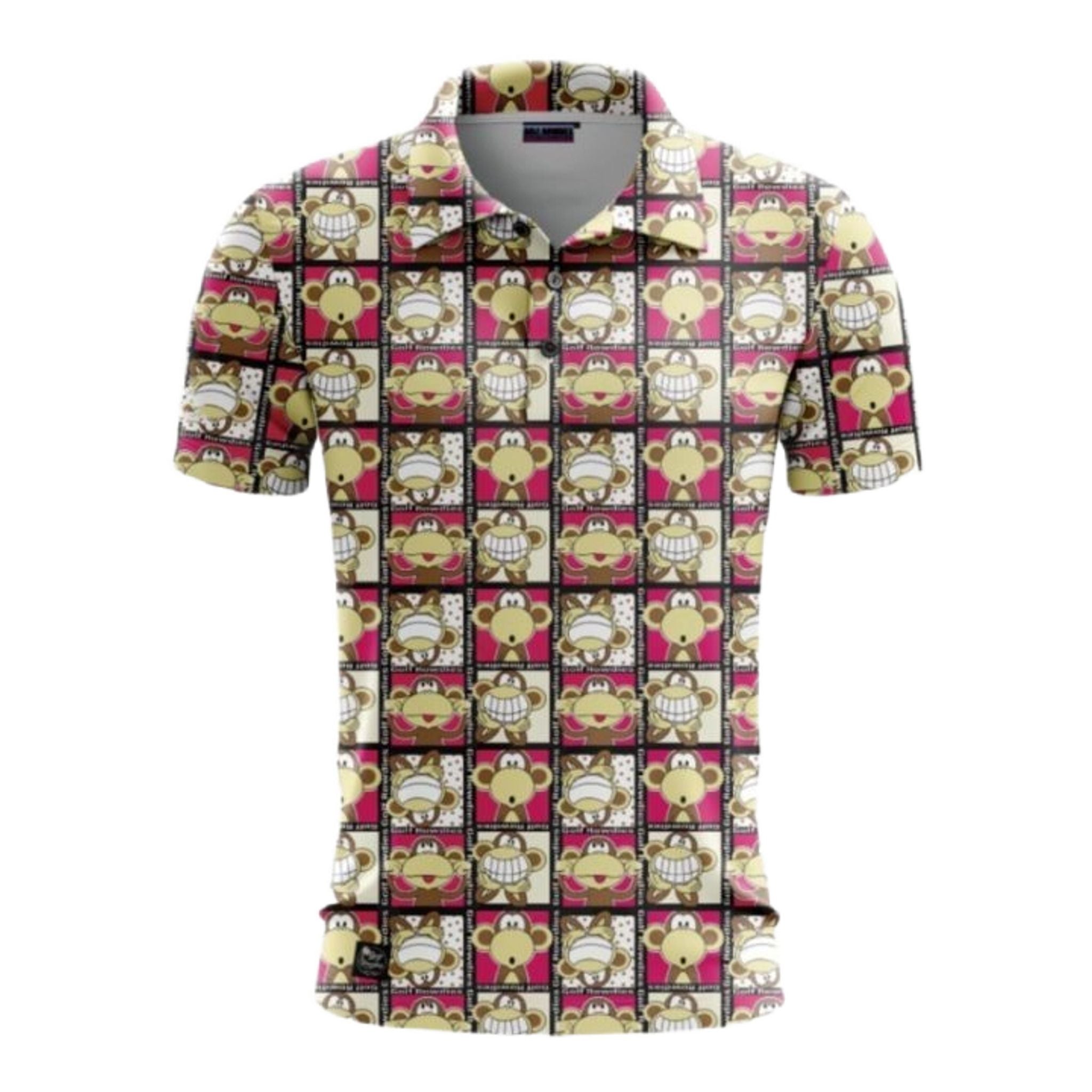 Polo da golf Rowdies Monkey da uomo