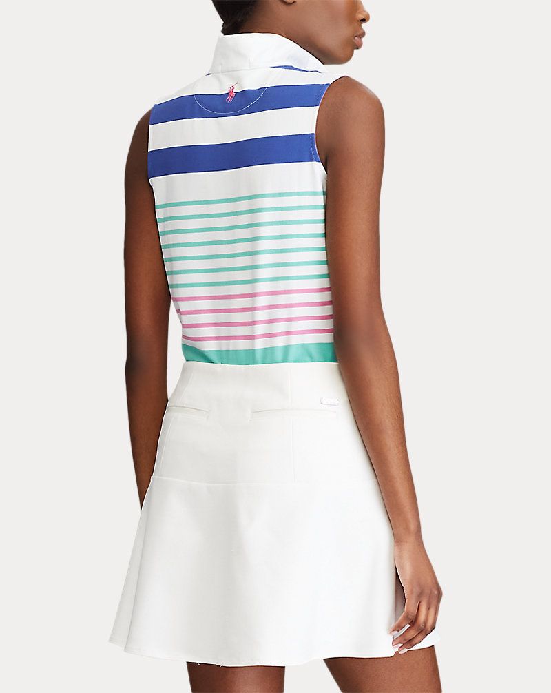 Polo da golf senza maniche con zip a un quarto Ralph Lauren da donna