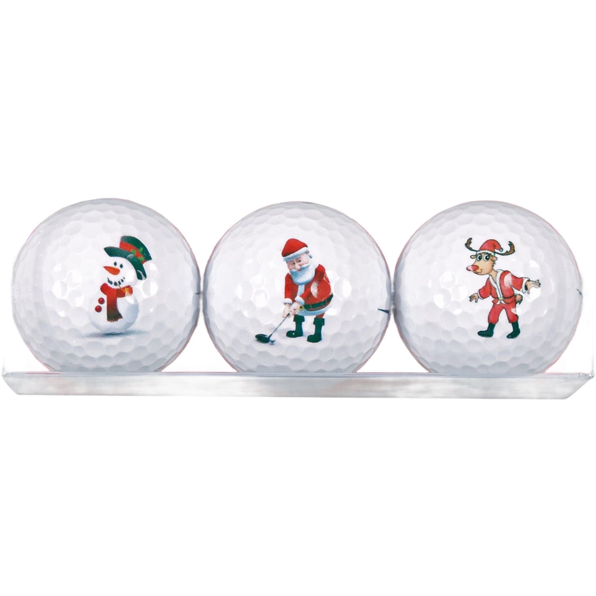Sportiques Golf Gifts Pupazzo di neve Babbo Natale Renna (3 palline)