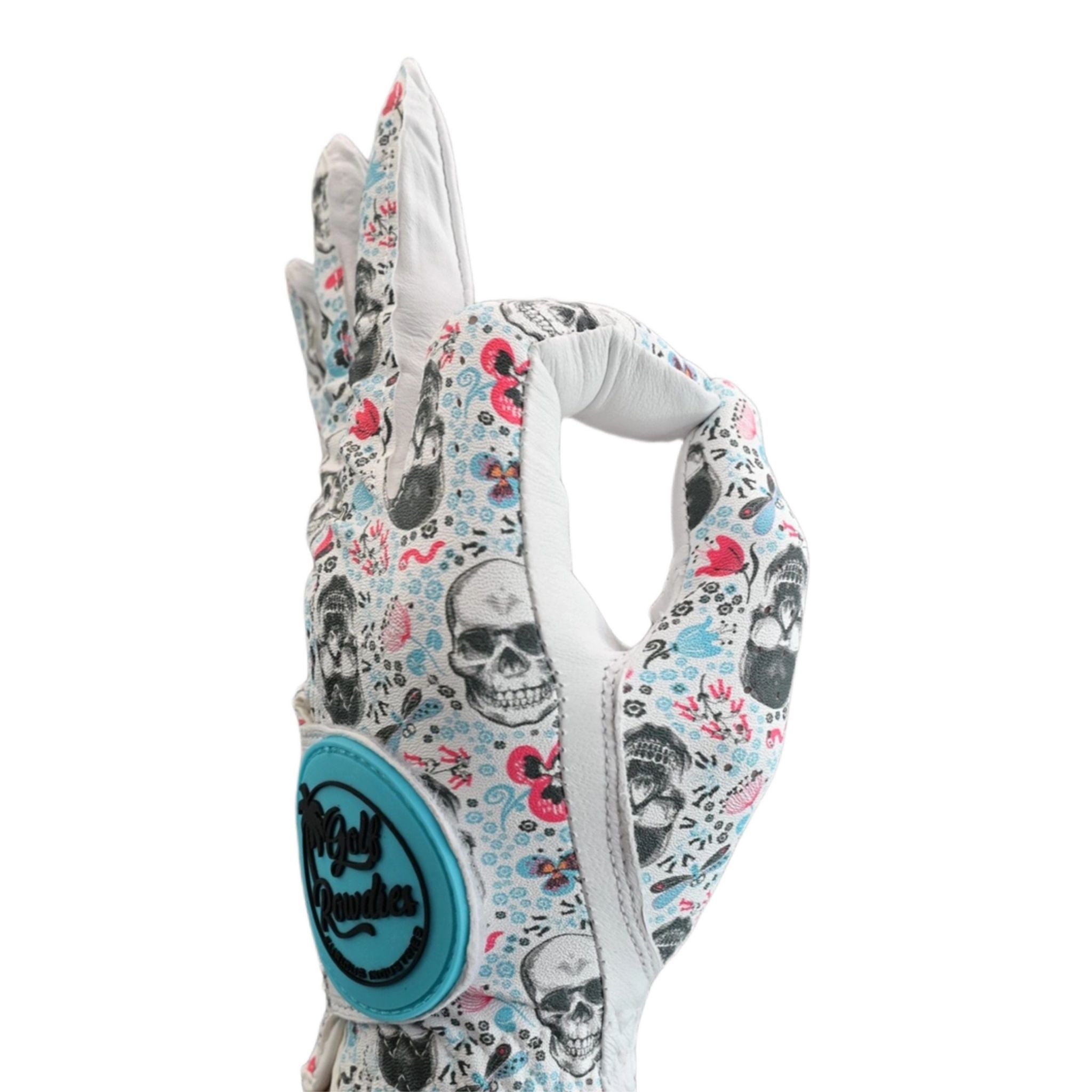 Guanto da uomo Golf Rowdies Skull