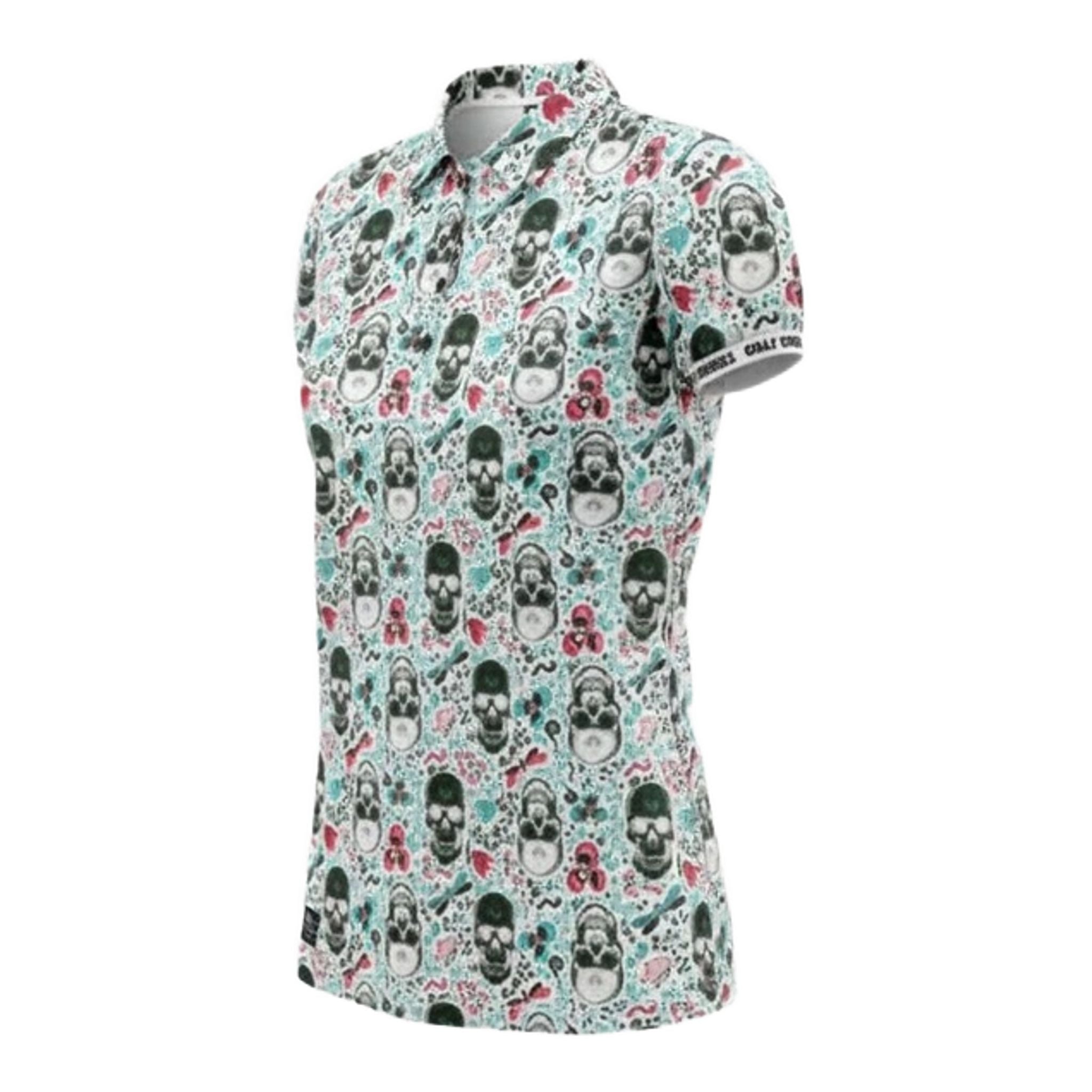Polo da donna Golf Rowdies Skull blu