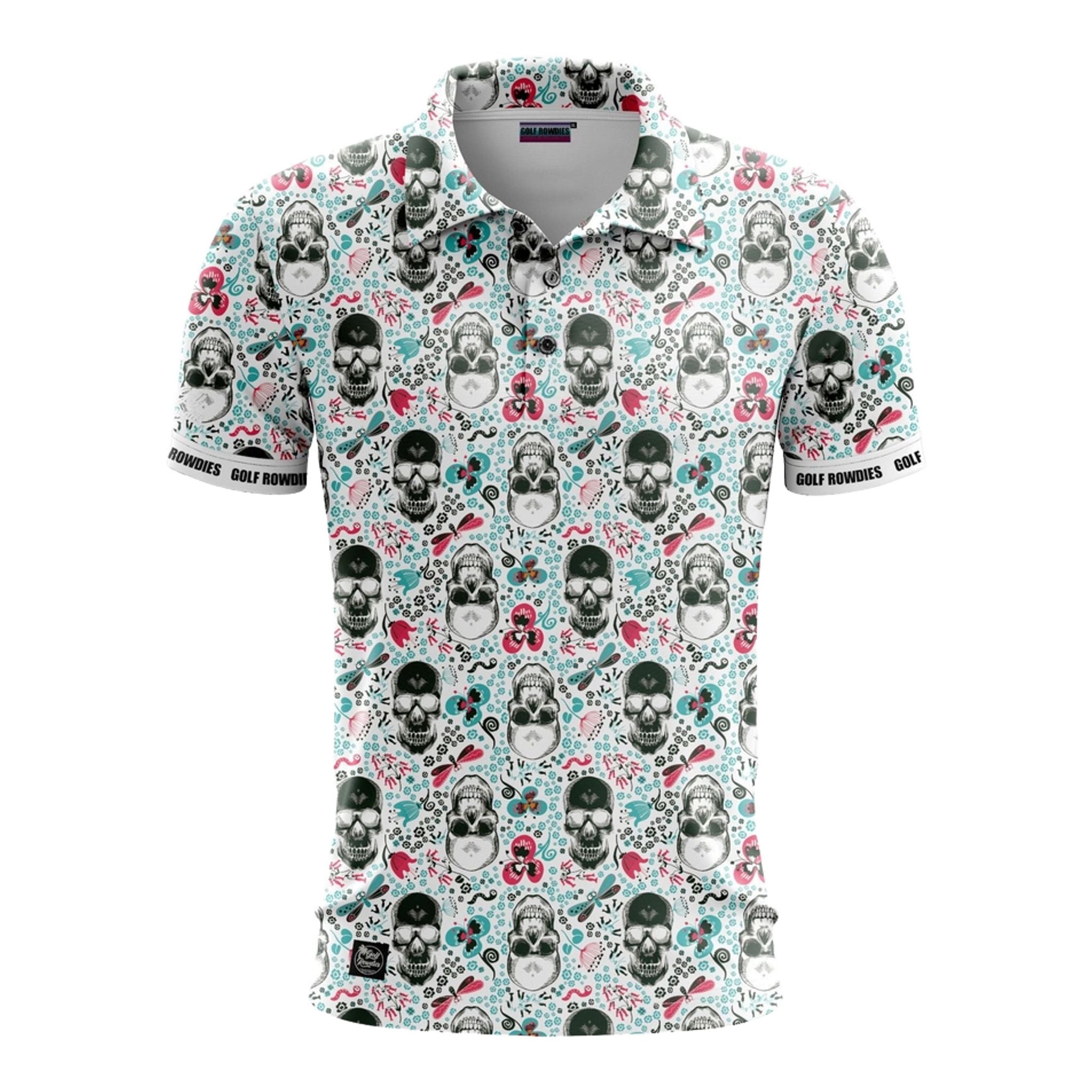 Polo da uomo Golf Rowdies Skull