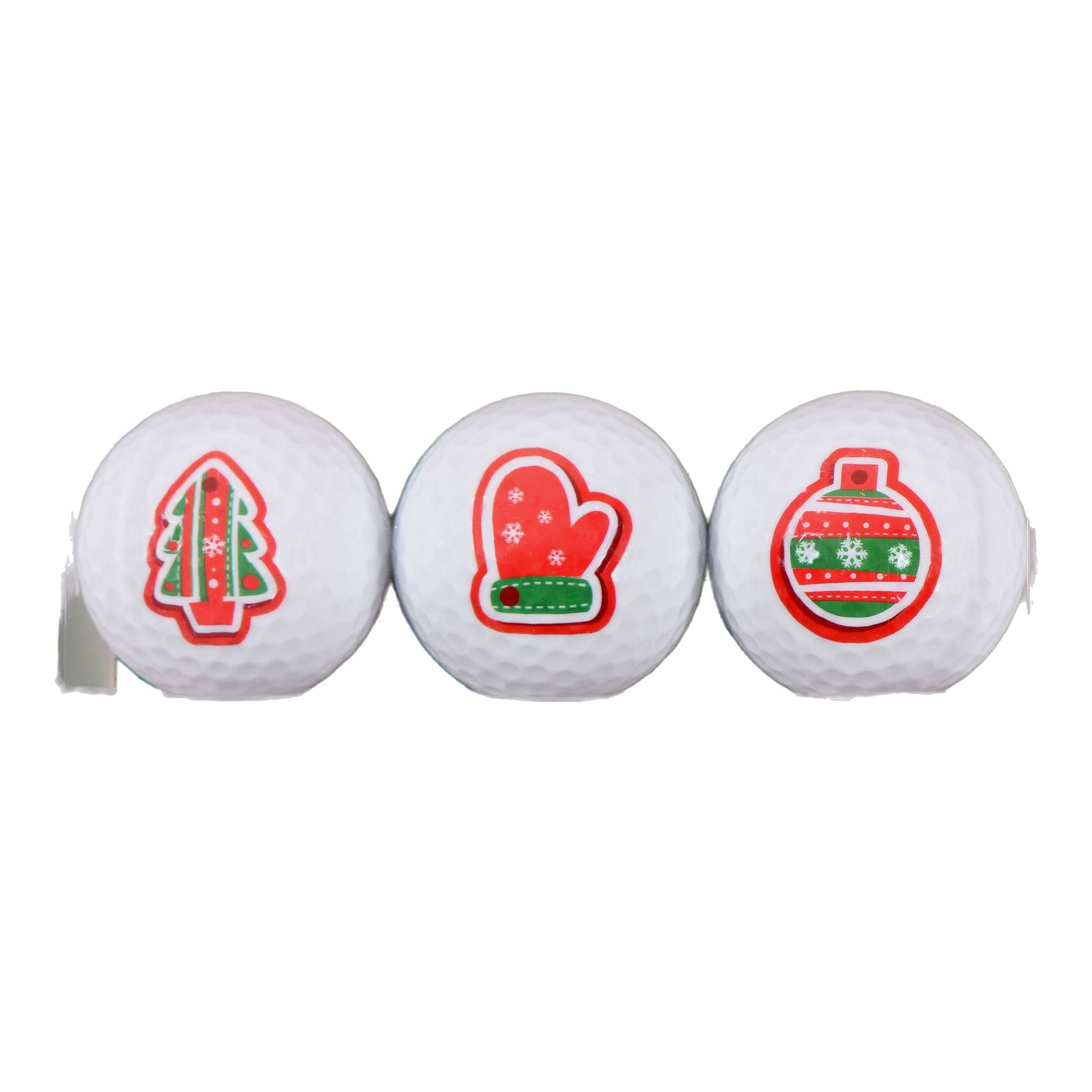 Sportiques Golf Gifts Guanto per albero di Natale (3 palline)