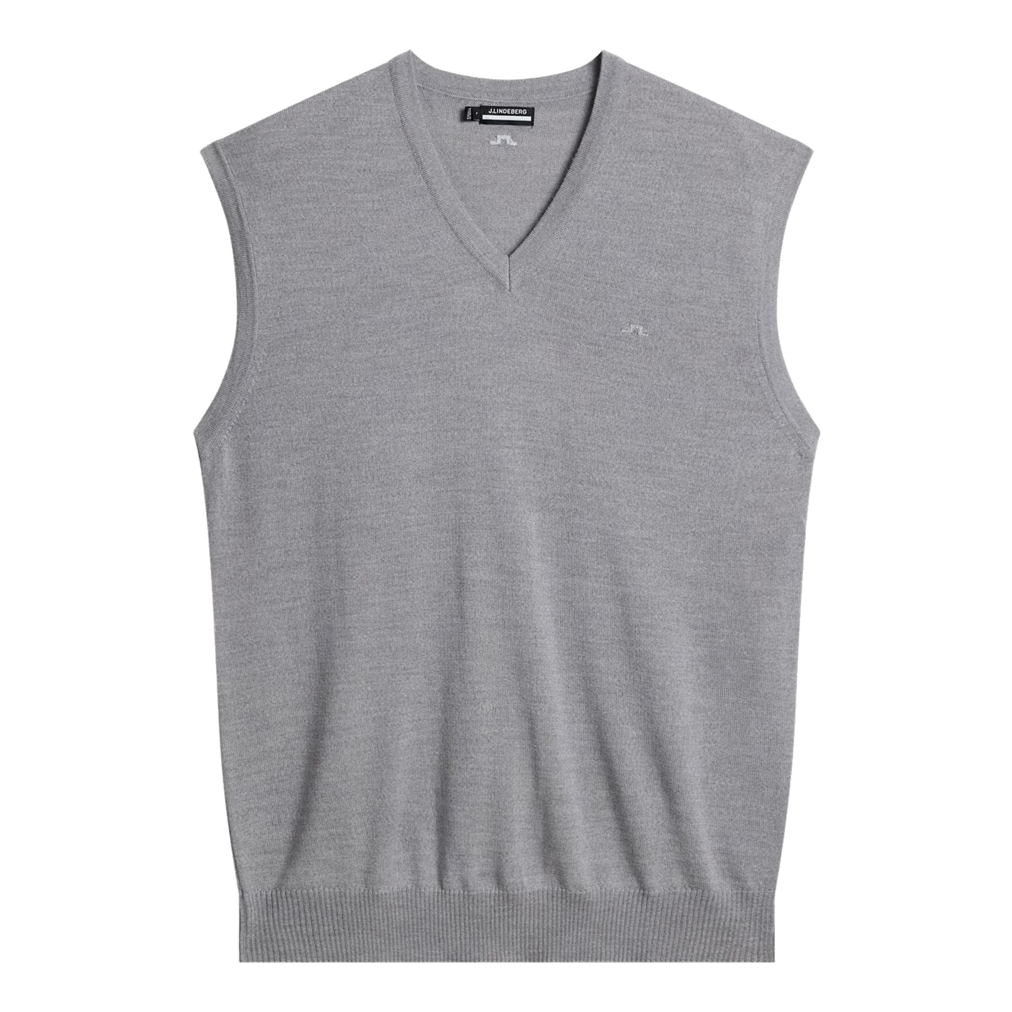 J. Lindeberg Liam Gilet in maglia Uomo Grigio Melange Uomo