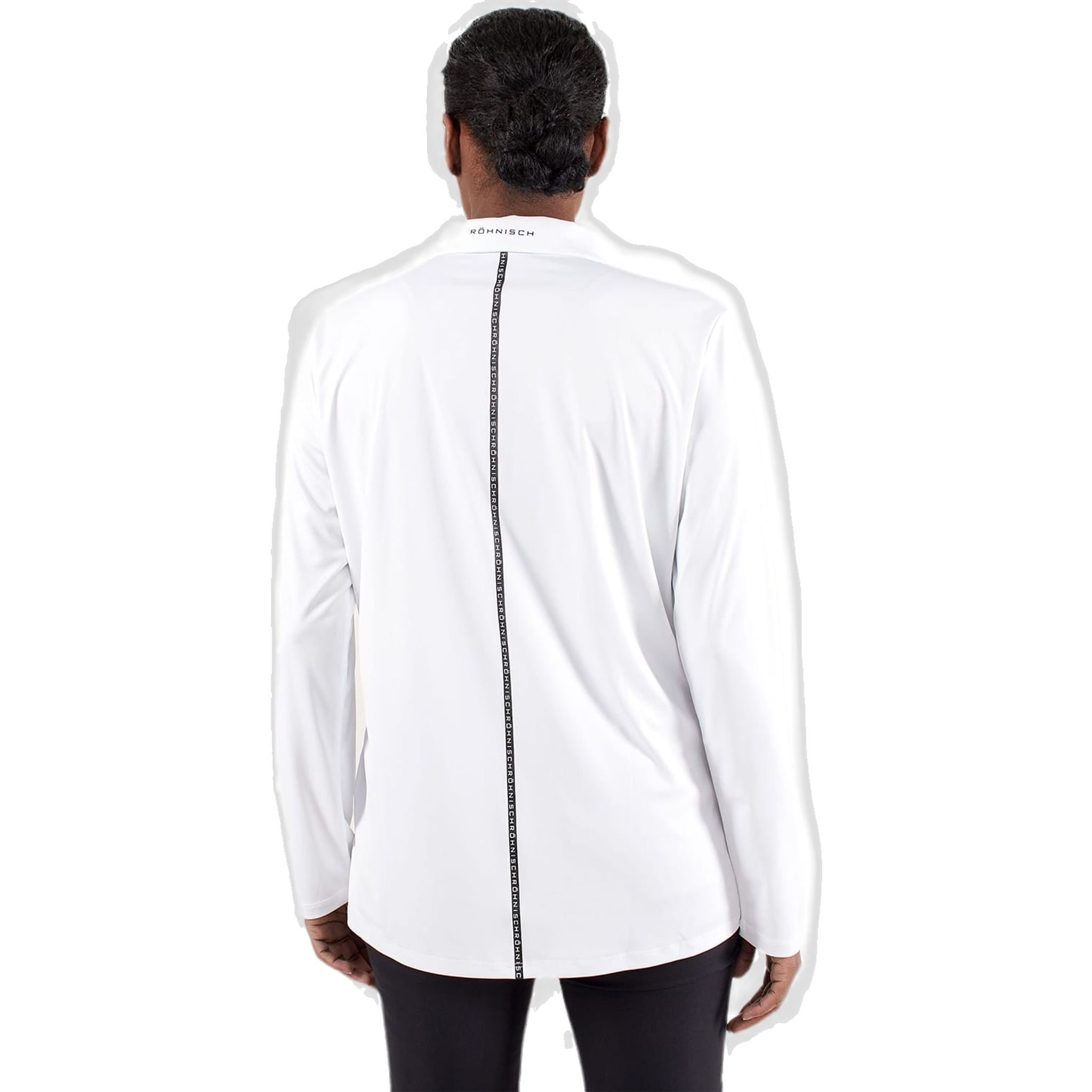 Röhnisch Lynn Golf Polo Manica Lunga Bianco Donna