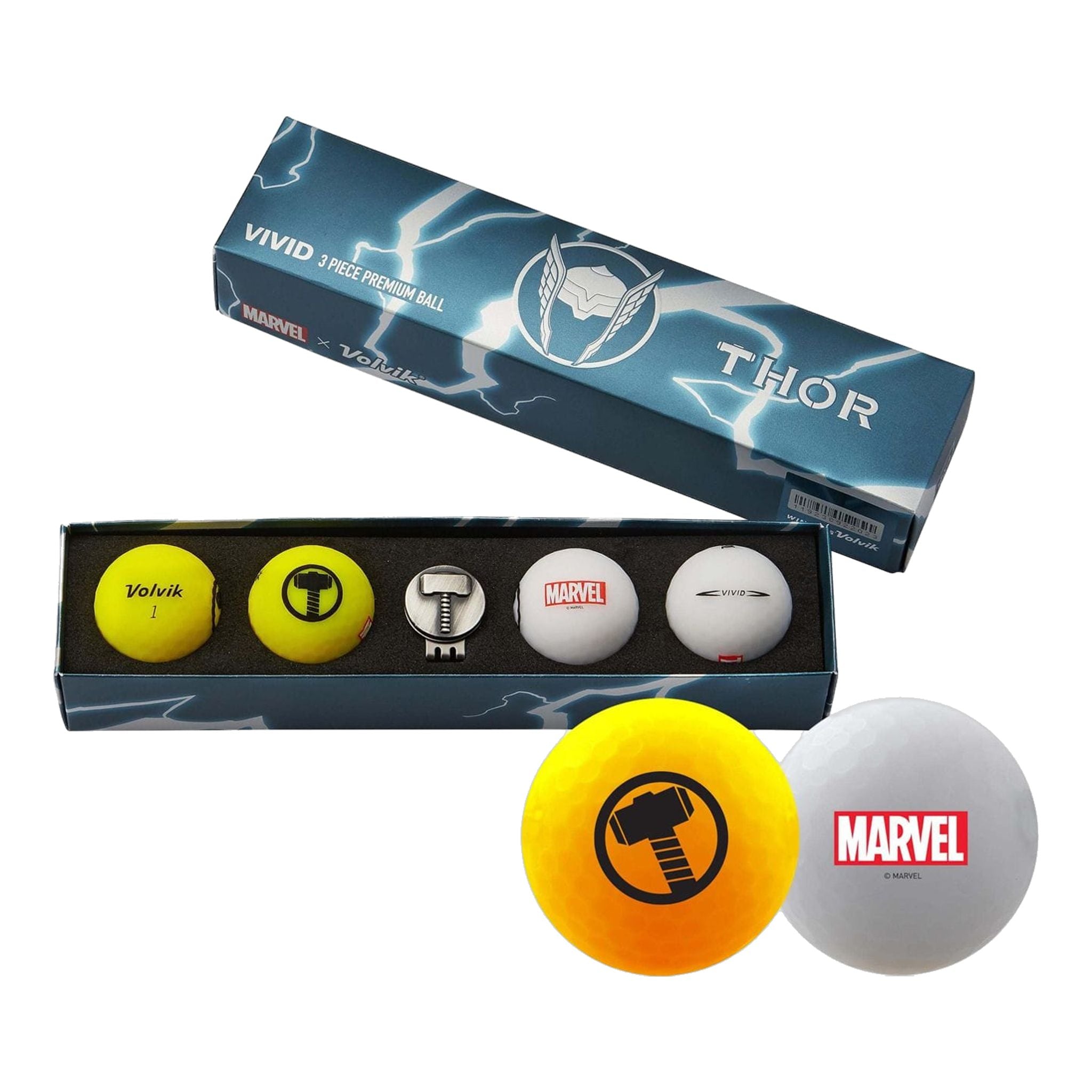 Volvik Marvel [4 palline+marcatori) Thor